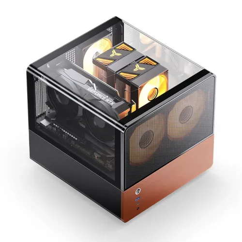 Case JONSBO V12 Black – M-ATX/ ITX| GPU 260mm| Kính 270°
